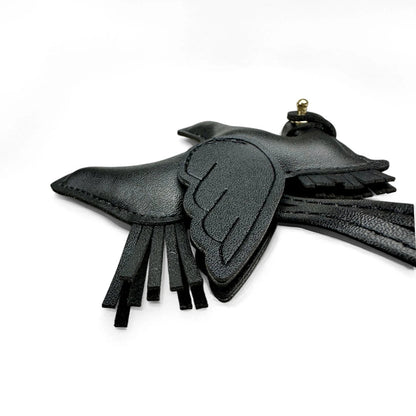 Elegant Winged Pony Keychain with Detachable Mouth Strap | Hand-Stitched Premium PU Leather Bag Charm with Plush Filling, Gift Good Vibrations
