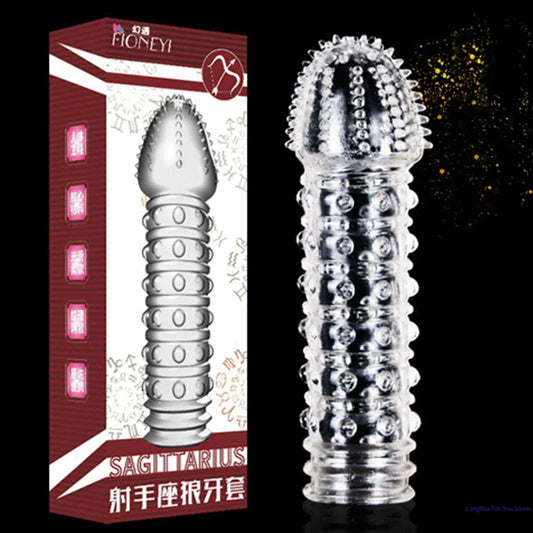 Particles Condoms Reusable Sex Toys High Sensitivity Sleeves