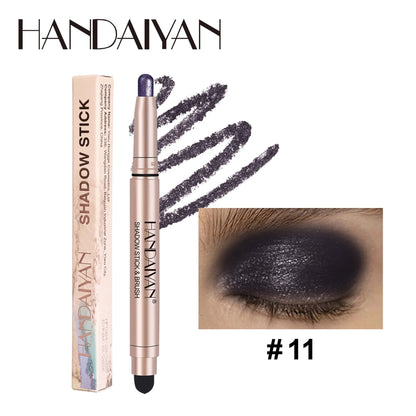 Double-head Eyeshadow Stick Pink Brown Green Black Eyeshadow Pen High Gloss Pearly Metallic Eye Shadow Sticks Waterproof Make Up Good Vibrations