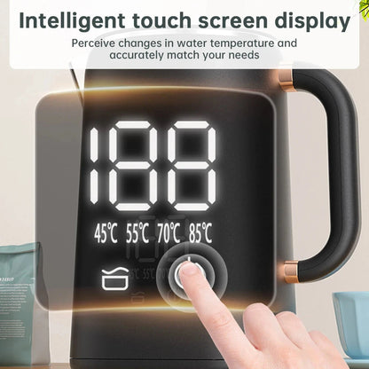 Electric Water Boiler Kettle for Tea Coffee 5 Levels Temperature Control Auto Shut Off Double Layer Insulated Hot Water Kettle Good Vibrations