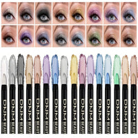 16 Colors Pearlescent Eyeliner, Color Glitter Waterproof Long-Lasting Eye Makeup Non-smudge Eyeliner Good Vibrations