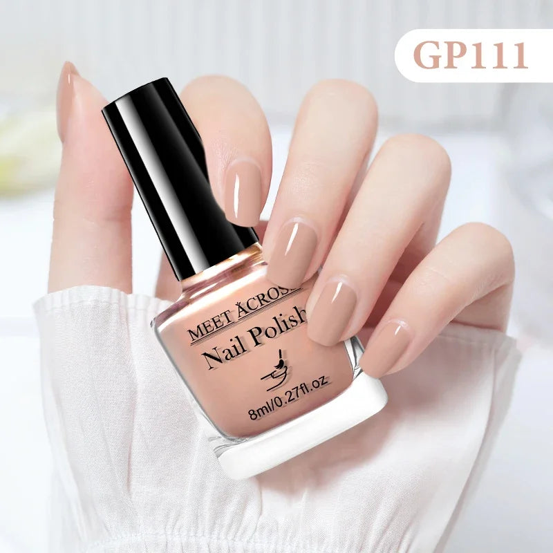 8ml Water-Based Nail Polish 48 Colors Long Lasting Quick Drying No Need of Lamp to Cure Nail Supplies Vernis for Nails Manicure Good Vibrations