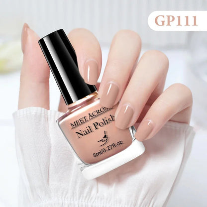 8ml Water-Based Nail Polish 48 Colors Long Lasting Quick Drying No Need of Lamp to Cure Nail Supplies Vernis for Nails Manicure Good Vibrations