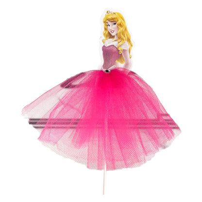 1pcs/lot Tangled Snow White Jasmine Princess Theme Birthday Party Girls Favor Decorate Tiana Beauty Beast Design Cupcake Toppers Good Vibrations