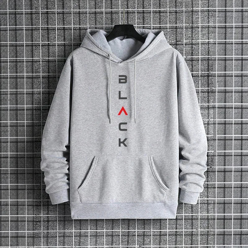 2026 New Arrival Men's Tracksuit Black Letter Print Sweatshirt + Pants Urban Causal Fashion Sportswear Fall/winter Sports Suit Good Vibrations