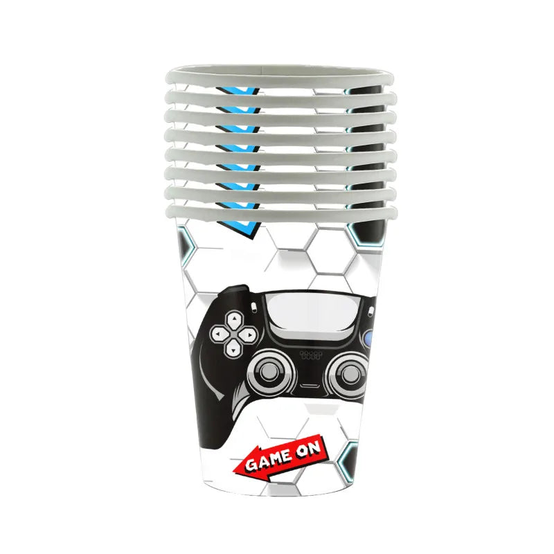 Video Game Party Supplies Set Birthday Decorations Happy Birthday Gaming Backdrop Game On Table Covers Gamer Banner Balloons Good Vibrations