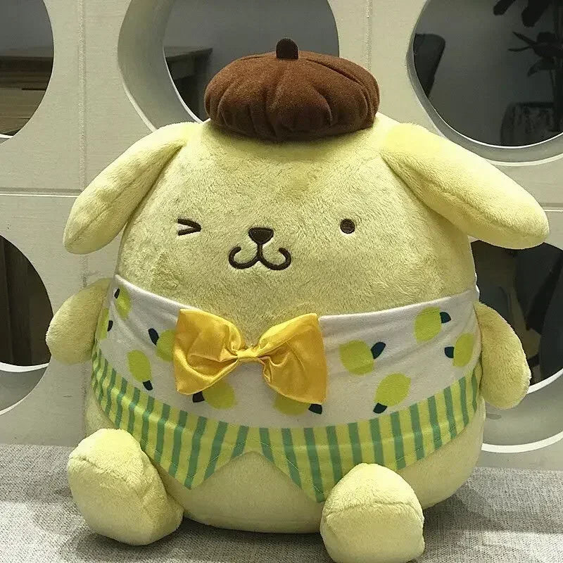Sanrio Pom Purin Sitting Large Cute Plush Doll Japanese Genuine Pillow Gift Kids Kawaii Sanrio Plush Merch Good Vibrations
