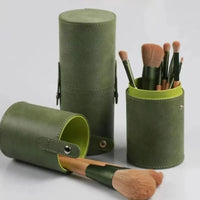 PU Leather Travel Empty Cosmetic Brushes Pen Holder Makeup Artist Bag Brushes Organizer Make Up Tools Good Vibrations