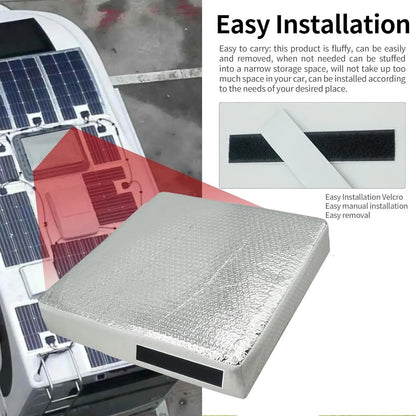 RV Vent Insulator Reflective Waterproof RV Roof Vent Cover Automotive Supplies for Hot Day Winter Camping Road Trip Good Vibrations