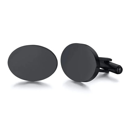 Personalized Engrave Initial Cufflinks for Wedding Birthday Groomsmen Gift Stainless Steel Cufflinks Statement Jewelry Good Vibrations
