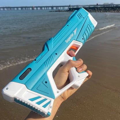 43cm Full Electric Automatic Water Storage Gun Toys Portable Children Summer Beach Outdoor Fight Fantasy Toys for Boys Kids Game Good Vibrations