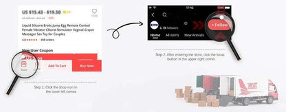 QAAI Hollow Anal Expander Male Wearable Prostate Massager product page showing purchase options and instructions.