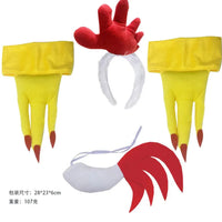 Chicken Costume Set Chicken Headband Tail Nose Gloves Tutu Skirt Socks for Women Halloween Rooster Dress up Thanksgiving Outfit Good Vibrations