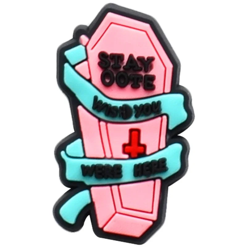 Shoe Charms for Crocs Accessories
 Halloween Shoes Charm for Croc Decorations Pins Men Accessory Jeans Woman Clogs Clips Badges Good Vibrations