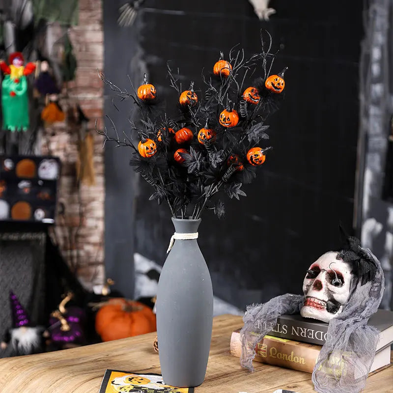 2026 Festival Party Decor Banquet Mini DIY Flower Branch for Halloween Christmas Thanksgiving Day Wedding Party Decorations 1pc Good Vibrations