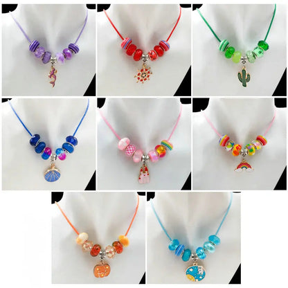 Charm Bracelet Making Kit for Girls Kids Jewelry Making Kit DIY Charm Bracelet Necklace Kit for Crafts Birthday Easter Gifts Good Vibrations
