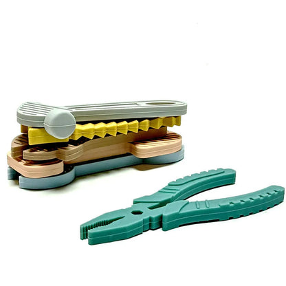 6/8pcs Hammer spanner pliers tool teether boilable soft silicone baby baby biting gum music teething stick anti-eating hand Good Vibrations