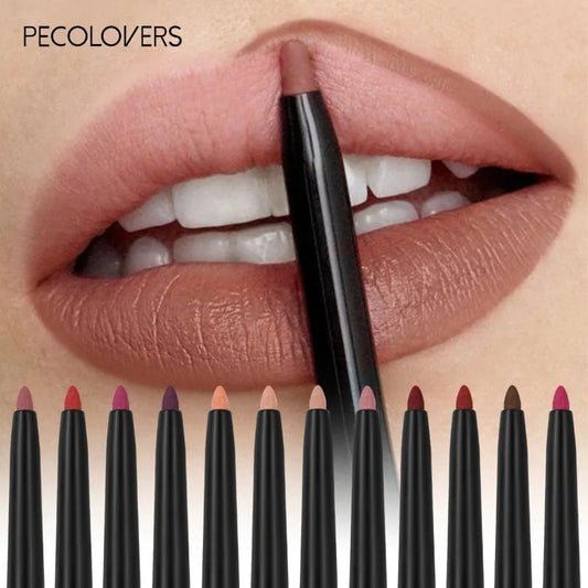 12-Color Matte Lipliner - Waterproof, Moisturizing, Long-Lasting & Non-Stick, Perfect for All Skin Types Good Vibrations