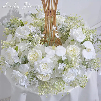 Artificial flowers Wreath Wedding Decoration Table Frame decor Floral Centerpiece Flower Backdrop Arrangement Flower Row