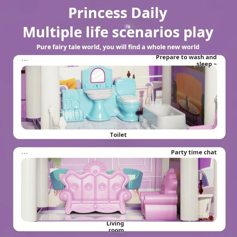 Puzzle DIY Toy Villa Houseplay Educational Large Size Bigger Enjoyable And Fun Doll House House Set Of Toys Good Vibrations