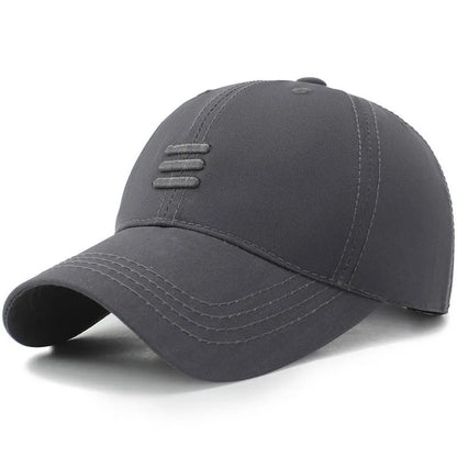 Three Horizontal Lines Embroidery Baseball Caps Spring and Autumn Outdoor Adjustable Casual Hats Sunscreen Hat Good Vibrations