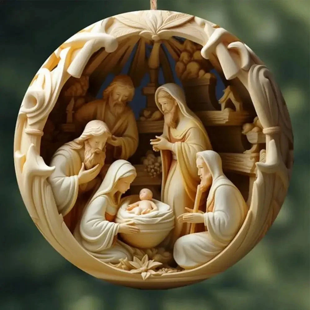 Christmas Tree Pendant Jesus Christ Hanging Ornaments Christmas Tree Ornament Christian Gifts Exquisite Xmas Ornaments Good Vibrations