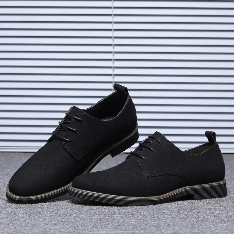 Mens Dress Shoes Legitimate Leather Shoe PU Suede Casual Men Designer Social Male Black Business Luxury Men's Wedding Summer Man Good Vibrations