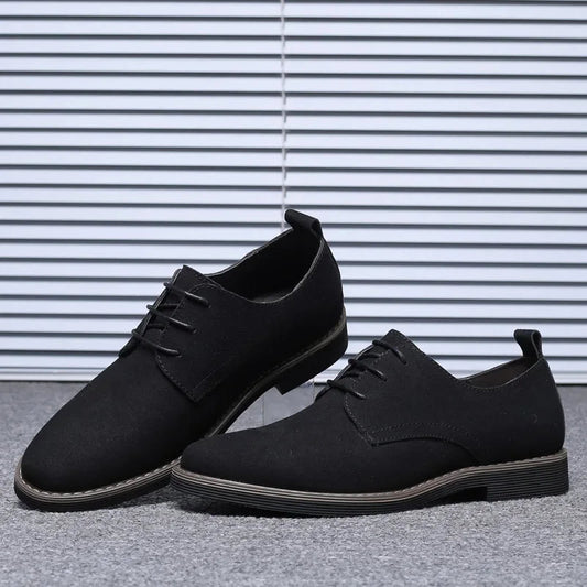 Mens Dress Shoes Legitimate Leather Shoe PU Suede Casual Men Designer Social Male Black Business Luxury Men's Wedding Summer Man Good Vibrations