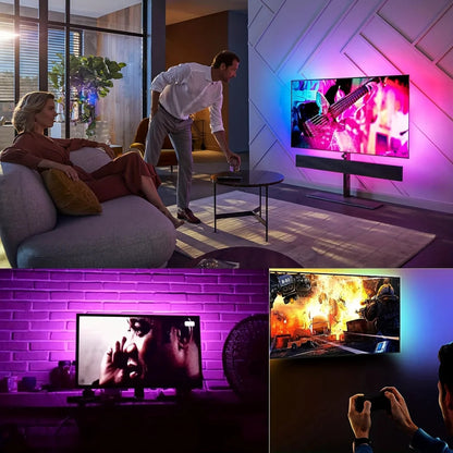 Led Lights for TV 3 Keys Button Control Led Strip USB 5V Tape Lights for TV Backlight Home Party Decoration Flexible Ribbon Good Vibrations