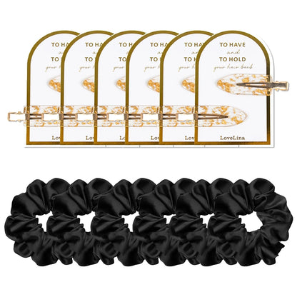 12pcs Bridesmaid Proposal Gifts Bridesmaid Hair Clips Hair Ties Scrunchies Set Bachelorette Party Wedding Bridal Shower Favors Good Vibrations