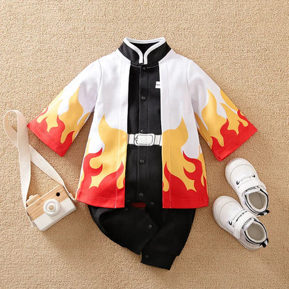 Newborn Baby Anime Cape Style Children Long Sleeve Cotton Bodysuit, Cute Kids Boys Girls Romper Good Vibrations