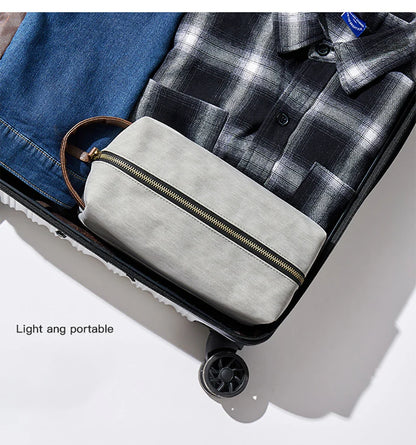 Portable hookah bag in suitcase, light and waterproof toiletry storage.