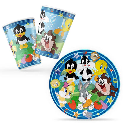 Disney Theme Birthday Party banner Decorations Paper Cup Plate Straw Baby Shower Kids Birthday Party Supplies Good Vibrations