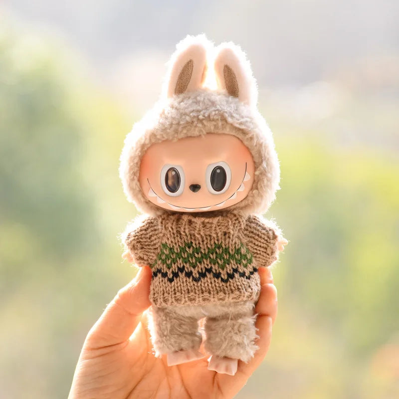 17cm Cute Mini Plush Doll'S Clothes Outfit Accessories For Korea Kpop Exo Labubu Idol Dolls Sweater Clothing DIY Kids Girl Gift Good Vibrations
