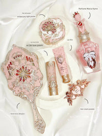 Flower Know Large Gift Box Perfume Dotted Brush Barrettes Lip Mud Good Vibrations