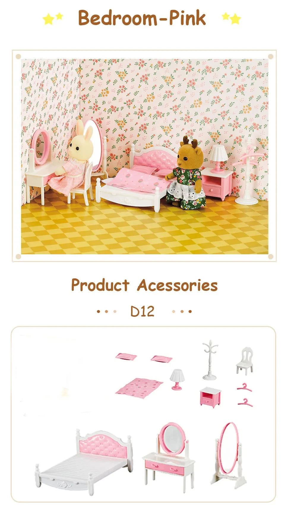 1:12 Miniature Furniture Forest Family Kitchen Toy Dining Table Dollhouse Accessories Bathroom Pretend Play For Girl Gifts Toys Good Vibrations