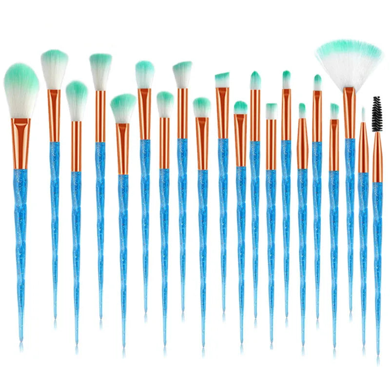 20Pcs Diamond Makeup Brushes Set Powder Foundation Blush Blending Eye shadow Lip Cosmetic Beauty Make Up Brush Pincel Maquiagem Good Vibrations