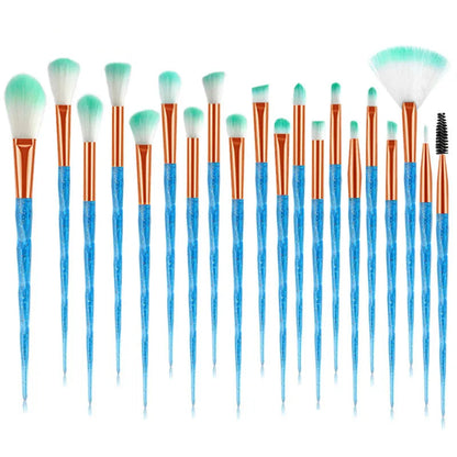 20Pcs Diamond Makeup Brushes Set Powder Foundation Blush Blending Eye shadow Lip Cosmetic Beauty Make Up Brush Pincel Maquiagem Good Vibrations