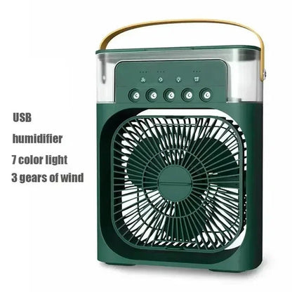 Portable 3 In 1 Fan AIr Conditioner Household Small Air Cooler LED Night Lights Humidifier Air Adjustment Home Fans Dropshipping Good Vibrations