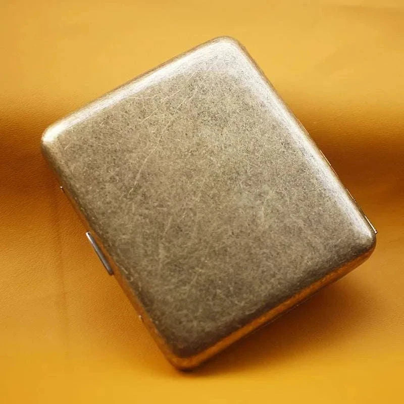 Retro Copper Tobacco Box Cigarette Case 20 Capacity Vintage Metal Brass Cigar Storage Box Smoking Accessories Good Vibrations Adult Super Store
