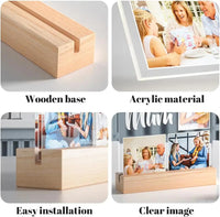 Custom Photo Wedding Acrylic Plaque LED Light Anniversary Gifts With LED Light Newly Engagement Frame Gift Personalized Photo Good Vibrations