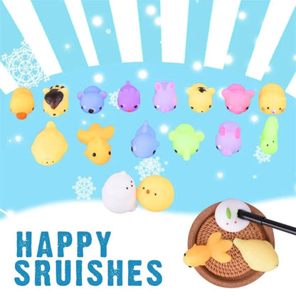 *50PCS Mochi Squishies Kawaii Anima Squishy Toys For Kids Antistress Ball Squeeze Party Favors Stress Relief Toys For Birthday* Good Vibrations