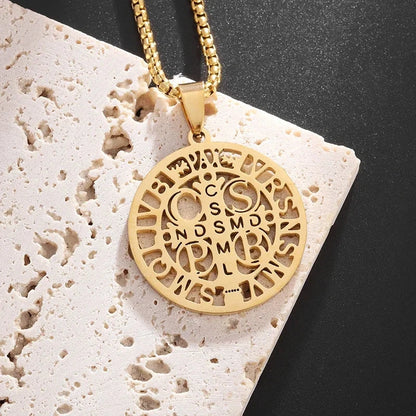 Philippians 4:13 Men's Simple Cross Pendant Necklace Stainless Steel Religious Amulet Jewelry Unisex Bijoux Good Vibrations