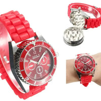 Portable Watch Style Tobacco Grass Grinder Outdoor Travel Diameter 42mm Herb Spice Crusher DIY Smoking Accessories Men Gifts GOOD Vibrations Adult Super Store