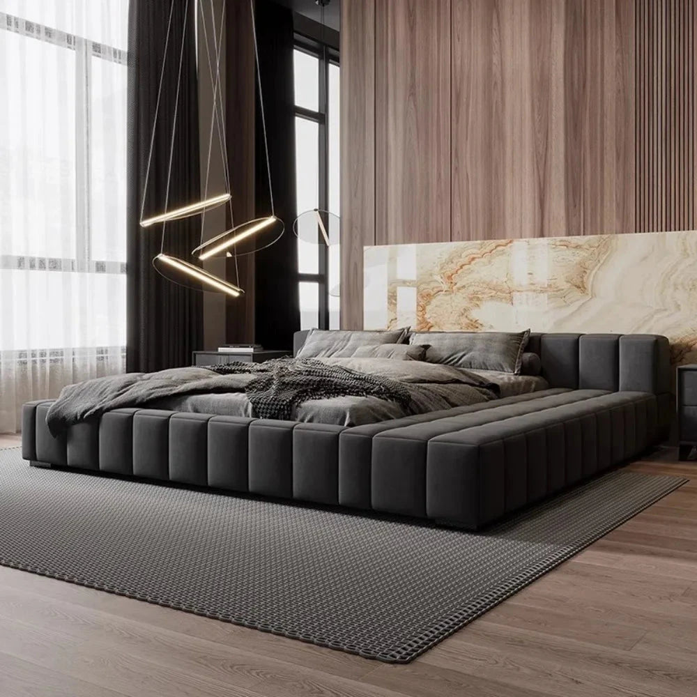 King Size Japanese Bed Double Unique Nightstand Single Beds Sleeping Upholstery Muebles Para El Hogar Bedroom Decoration Good Vibrations