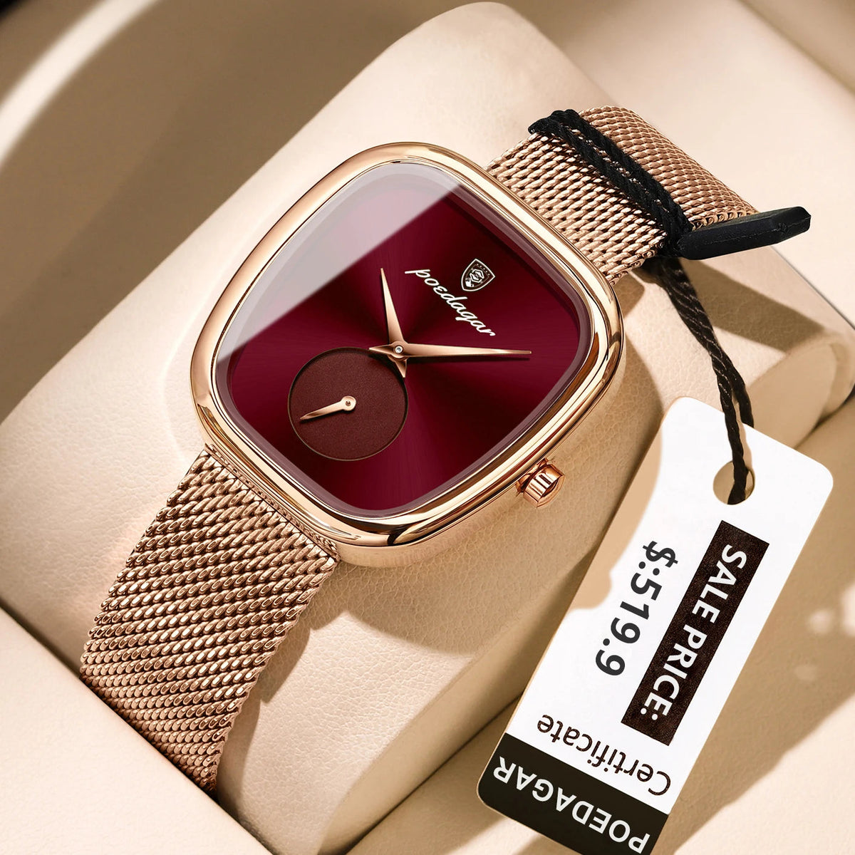 POEDAGAR Luxury Fashion Elegant Ladies Watch Waterproof Watch for Woman Mesh Stainless Steel Quartz Women's Watches Female Reloj Good Vibrations