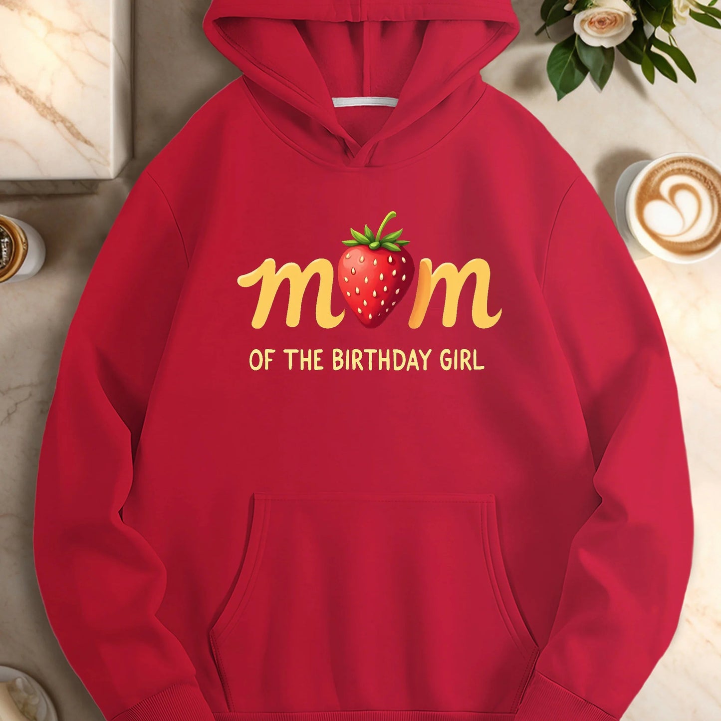 mom with strawberry o  women's casual hoodies Good Vibrations