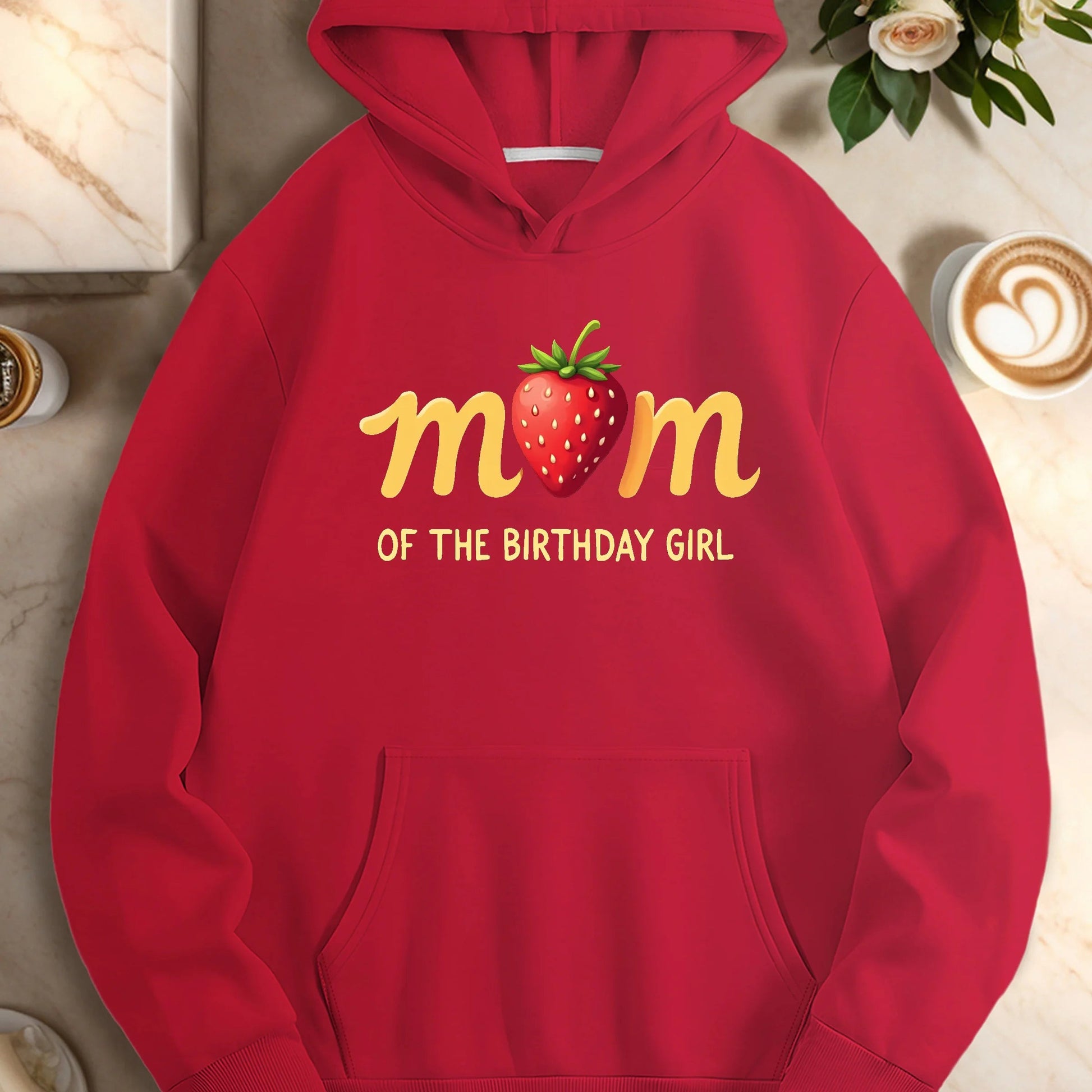 mom with strawberry o  women's casual hoodies Good Vibrations