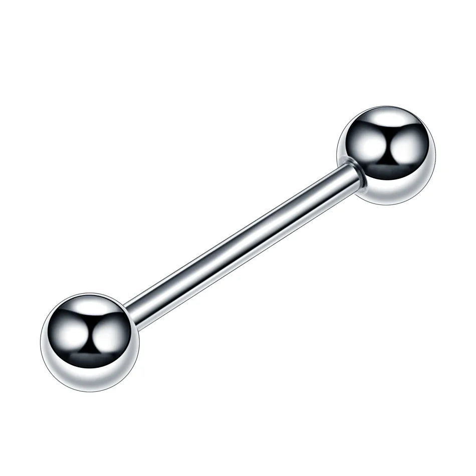 1PC Stainless Steel Heart Shaped Tongue Ring Barbell Tongue Piercing Cute Bar Ear Tragus Studs Labret Piercing Body Jewelry Good Vibrations