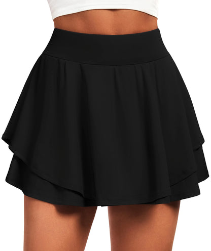 Summer Women Pleated Skirt Tennis Golf High Waisted Sport Fitness Shorts Quick Dry Athletic Running Short Gym Skort Pocket